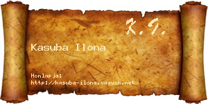 Kasuba Ilona névjegykártya